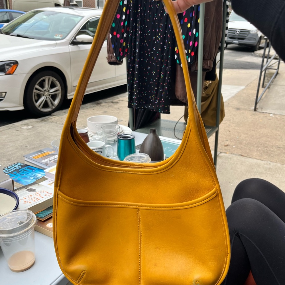 Rare color ✨ Old Coach Handbag Ergo Leather Mustard Hard to Find